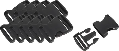Produktbild von VBS XXL Steckschnallen / Klickverschlüsse "38 mm", Schwarz, 10 Stück