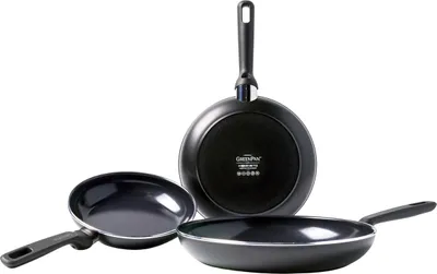 Zdjęcie produktu dla KitchenAid Memphis (CC001664-001), zestaw patelni, 20 cm, 24 cm, 28 cm, indukcja