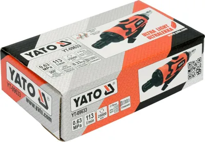 Produktbild von Yato YT-09633, Schleifer für gerade Form, Rot, 25000 RPM, 113 l/min, 6.35 (1/4"), 6,3 bar