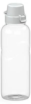 Produktbild von Trinkflasche Carve "School" 700 ml - Auslaufsicher und sichere Griffmulden - Flasche für Kinder, Schule und Sport - transparent/weiß