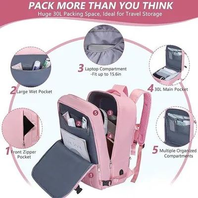 Produktbild von Famanu Handgepäck Tasche - Leichtgewicht mit Multifunktionalem Fach