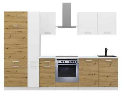 Produktbild von Küche Toni 290 cm Küchenzeile Küchenblock Singleküche Einbauküche
