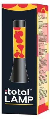Zdjęcie produktu dla Lampa lawowa czarny/pomarańczowy/czerwony, 30 cm