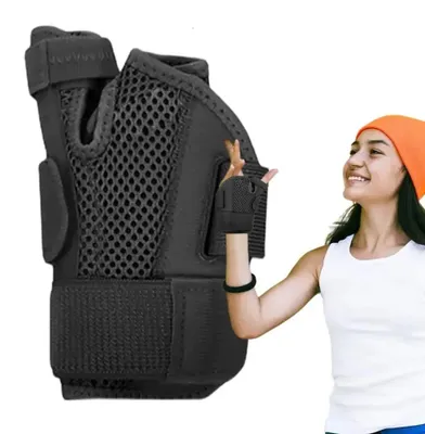 Produktbild von Handgelenkbandage - Professionelle Handgelenkschiene - Atmungsaktiv - Bei Karpaltunnelsyndrom, Arthritis, Verstauchung und Tendinitis - 1 Stück - Schwarz