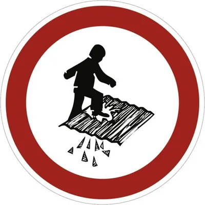 Produktbild von Dreifke® Aufkleber (Folie) "Betreten verboten, Durchsturzgefahr", Ø10cm, Foli...