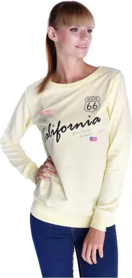Produktbild von Damen Bluse Shirt mit Druck; Gelb/S/M 36/38