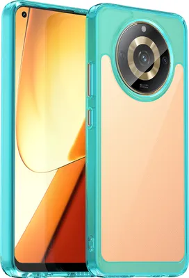 Produktbild von Schutzhülle für Realme11 5G Klar Rückseite Stoßfeste TPU Silikon Bumper Hülle Hellblau