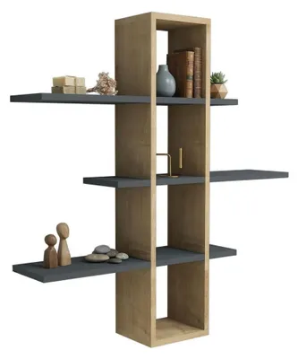 Produktbild von Kräuter - Regal, 96x20x101h cm Braun Eiche, 3 Ablagen