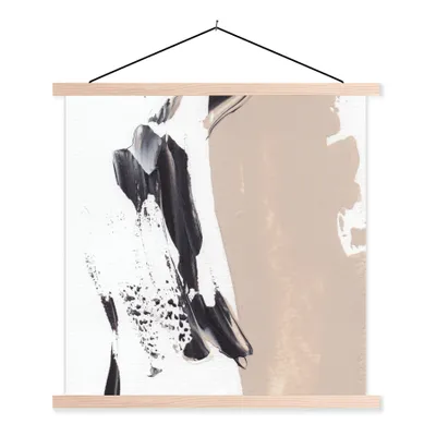 Produktbild von MuchoWow® Textilposter Farbe - Design - Abstrakt 60x60 cm mit holzfarbenen Rahmen - Wanddekoration