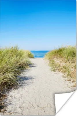 Produktbild von MuchoWow® Poster Strand - Weg - Sommer 80x120 cm - Papierdruck