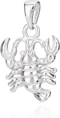 Produktbild von Kettenanhänger klein Sternzeichen Krebs 925 Silber 13x10mm Horoskop Zodiak