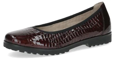 Produktbild von Caprice Damen Ballerinas aus Leder Rund, Rot (Bord. Croco), 37 EU