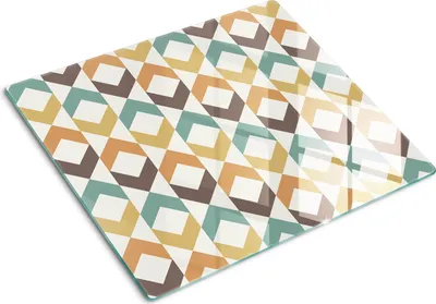 Obrázok produktu pre Sklenená ochranná doska – Kryt varnej dosky – Kryt na indukčnú dosku – 60x52 cm – Rýchle čistenie – Tvrdené sklo – Retro pozadia