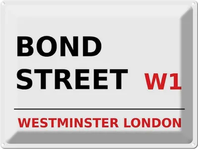 Produktbild von vianmo Blechschild 30x40 cm London Bond Street W1