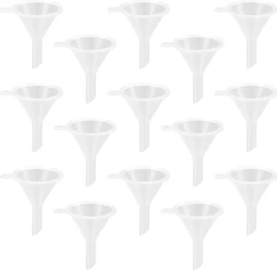 Produktbild von 22 Stück Mini Kunststoff, Küchentrichter Plastik, Labortrichter, Parfümtrichter Marmelade, Trichter Set für Öl, Proben