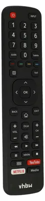 Produktbild von vhbw Fernbedienung kompatibel mit Hisense H58A6120, H65A6100, H55AE6000, H55AE6030, H55A6100, H55A6120, H50AE6030 Fernseher, TV - Ersatzfernbedienung
