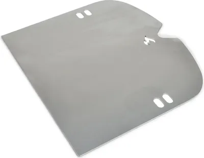 Image de Plaque de cuisson en acier inoxydable | Plancha adaptée au Weber Traveler - remplace une moitié de grille - extra massif