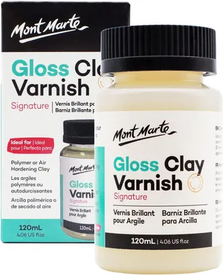 Productafbeelding van Kleivernis Glanzend - 120ml - Clay Varnish voor Luchtdrogende Klei - Waterdichte Beschermlaag - Gloss Clay Varnish voor Aardewerk en Modelleerklei