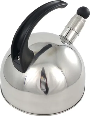 Produktbild von Flötenkessel rund Edelstahl 2L silber - klassische Wasserkessel