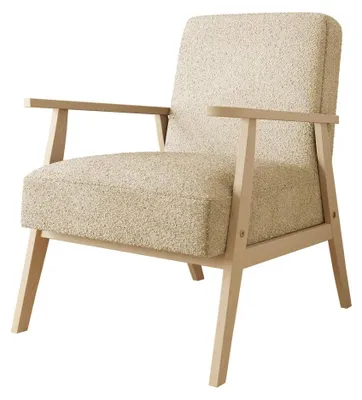 Produktbild von MIRJAN24 Sessel Runoya Boucle, Wohnzimmersessel vom Hersteller, Vintage Relaxsessel, Polstersessel (Farbe: Baloo 2074)