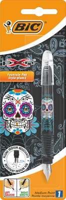 Zdjęcie produktu dla BIC Pióro wieczne Xpen Skull niebieskie