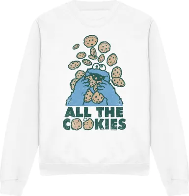 Produktbild von Sesame Street - "All The Cookies" Sweatshirt für Herren/Damen Uni TV20049 (L) (Weiß)