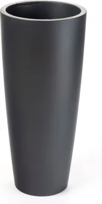 Produktbild von Blumentopf / Pflanztopf, Höhe 85 cm,  Ø 38, anthrazit, matt, 18 l, mit herausnehmbarem Pflanz-Einsatz, für Innen / Außen, aus hochwertigem Polyproplen