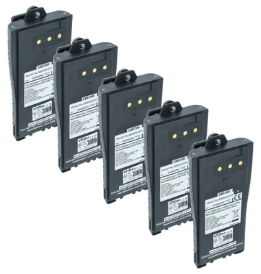 Produktbild von vhbw 5x Akku Ersatz für Entel CNB750E für Funkgerät, Walkie Talkie (2000 mAh, 7,6 V, Li-Ion) + Gürtelclip