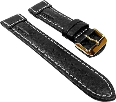 Produktbild von Adventure Ersatzband Uhrenarmband Kalbsleder schwarz 23394G, Stegbreite:22mm