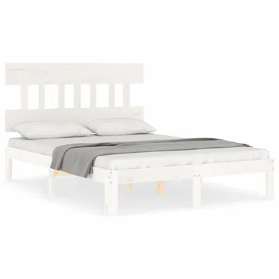 Immagine prodotto di vidaXL Letto in legno massiccio senza materasso bianco 120x200 cm legno di pino