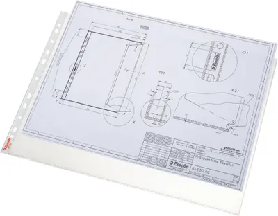 Produktbild von Esselte Prospekthülle Standard Plus DIN A3 quer PP 0,08mm 50 Hüllen