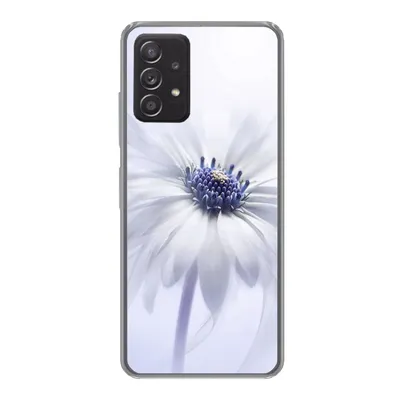 Produktbild von MuchoWow® Handyhülle Schutzhülle Hülle für Samsung galaxy a73 Blume - Abstrakt - Weiß Silikon Softcase Handy Hülle - Handyhülle