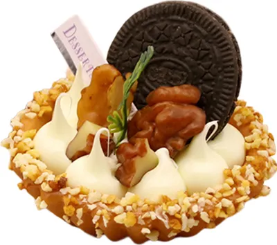 Produktbild von Simulationskuchenmodell Realistische Fotografie Requisiten handgefertigt künstliche Obstkuchen Eiertart Modellfenster Display Dekoration für Party-E