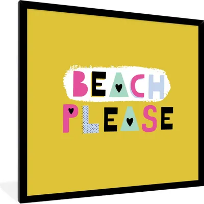 Produktbild von MuchoWow® Gerahmtes Poster Sommer - Rosa - Zitat 40x40 cm - Poster mit Schwarzem Bilderrahmen Wandposter Rahmen Foto Bilder - Mit Rahmen - Wanddekoration Schlafzimmer