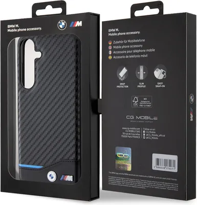 Obrázek produktu pro Etui Bmw Leather Carbon Na Samsung Galaxy S24 - Czarne