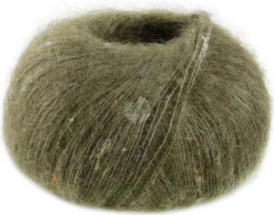 Produktbild von Lana Grossa - Natural Superkid Tweed 0616 olivgrün