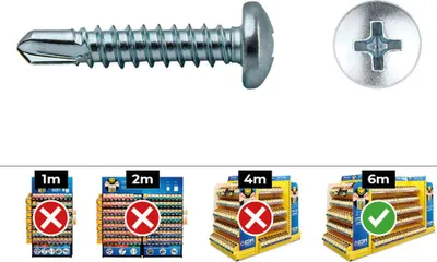 Obrázek produktu pro Samořezný šroub CELO 3,9 x 25 mm Šroub do plechu 250 kusů Pozinkovaný