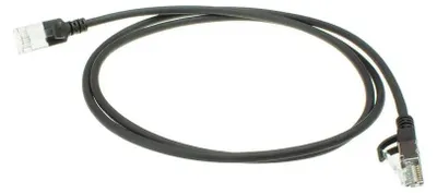 Image de ACT Black 10 meter LSZH U/FTP CAT6A datacenter slimline patch cable snagless with RJ45 connectors (DC7910)