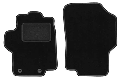 Produktbild von Velours-Fußmatten Vorne für Peugeot 1007 2004-2009 (Minivan) – 2-tlg, Schwarz, passgenau – Wielganizator LUX