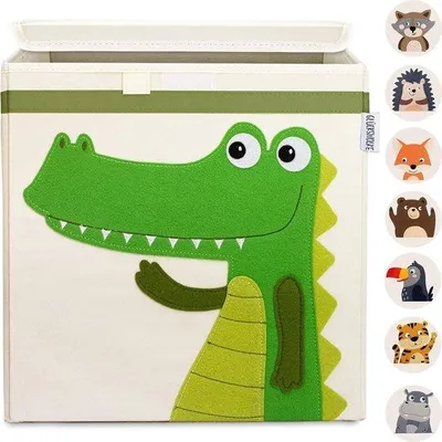 Immagine prodotto di Contenitore per giocattoli con coperchio - 15 motivi - Contenitore per giocattoli con coperchio - per la cameretta dei bambini - Contenitore in legno (33x33x33 cm)
