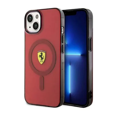 Zdjęcie produktu dla Etui Ferrari Fehmp14Surkr Na Iphone 14 - Czerwone Translucent Magsafe