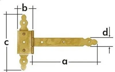 Obrázok produktu pre Záves brány ZBNO 150, 150x60x215mm pozinkovaný