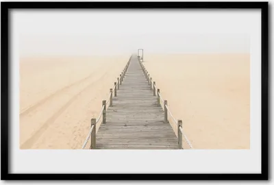Produktbild von Bild 60x40 MDF-Rahmen Wandkunst Sand-Bridge-Architektur