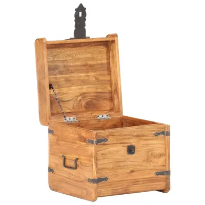 Image de vidaXL Coffre 40x40x40 cm en bois massif d'acacia