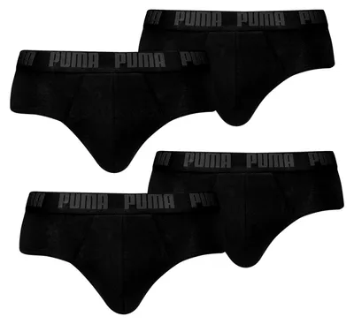 Produktbild von PUMA Herren Slips mit elastischem Markenlogo-Bund, 4er Pack aus Baumwollmischgewebe