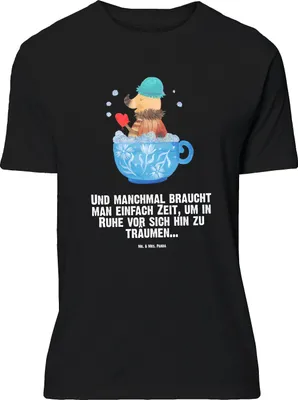 Produktbild von Mr. & Mrs. Panda Größe XL T-Shirt Nachtfalter Schaumbad - Schwarz - Geschenk, Shirt, Baden, Ziele, WC, Träumen, Bad, Lustige Sprüche, mit Spruch, Tshirt, Badezimmer