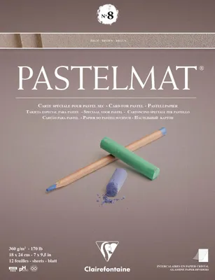Produktbild von Clairefontaine Pastelmat Nr 8 18x24 12 Bl 360 g 96013C
