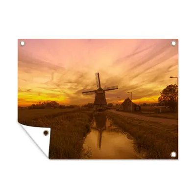 Obrázek produktu pro MuchoWow® Zahradní plakáty - Volendam při západu slunce - 30x40 cm - Zahradní dekorace