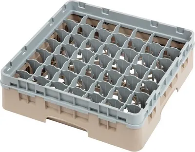 Produktbild von Cambro Gläserspülkorb beige mit 49 Fächern max Glashöhe 9,2cm