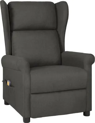 Image de Fauteuil de massage Gris foncé Tissu